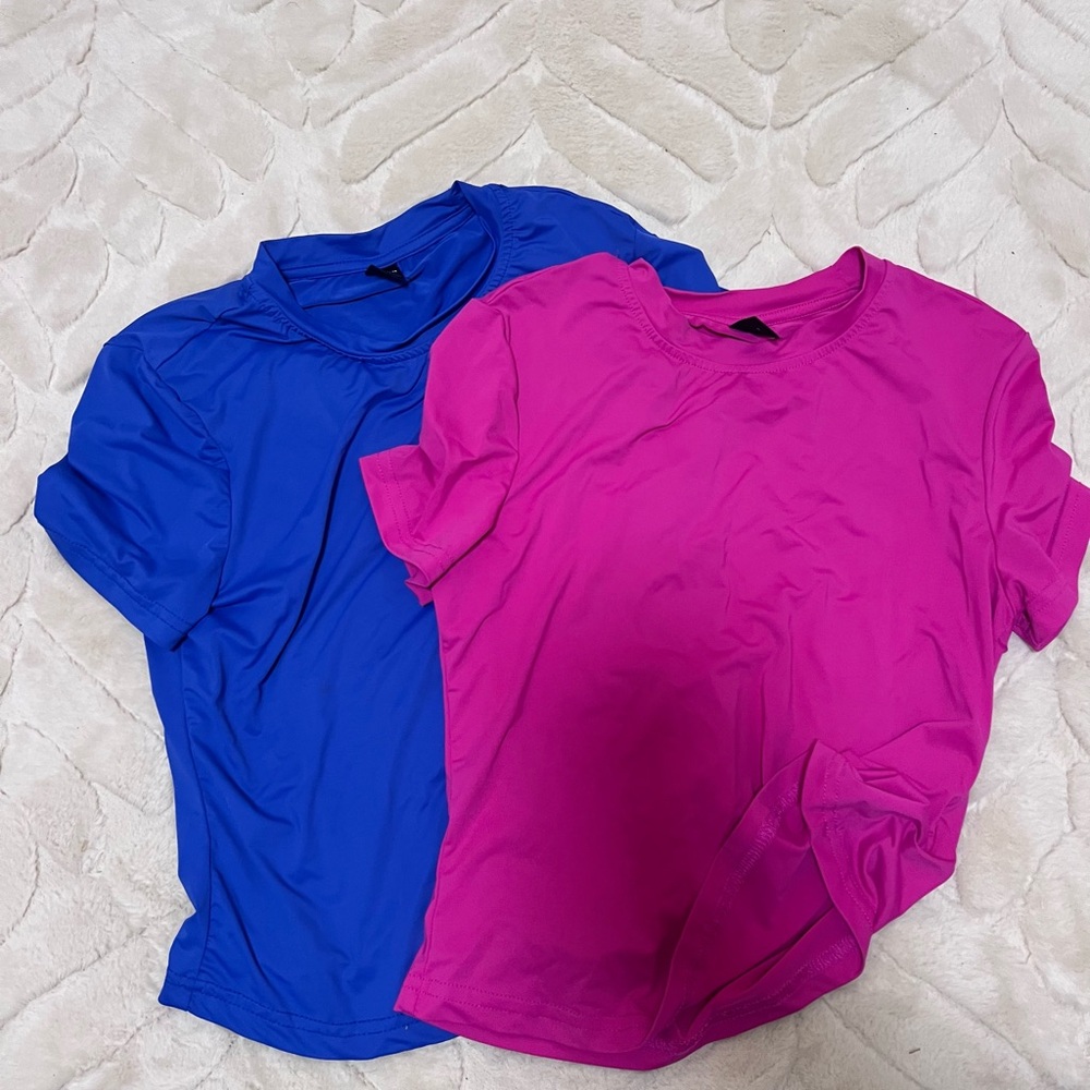 SHEIN Blue and Pink Muscle Tees